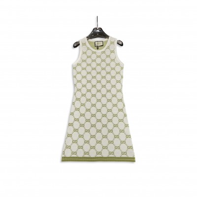 GUCCI LETTER KNIT VEST DRESS